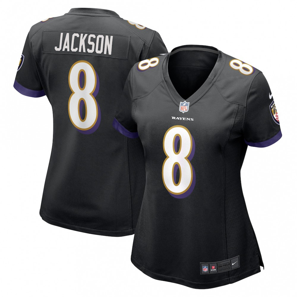 Lamar Jackson Baltimore Ravens Nike Women's Alternate Game Jersey - Black-GridironStore